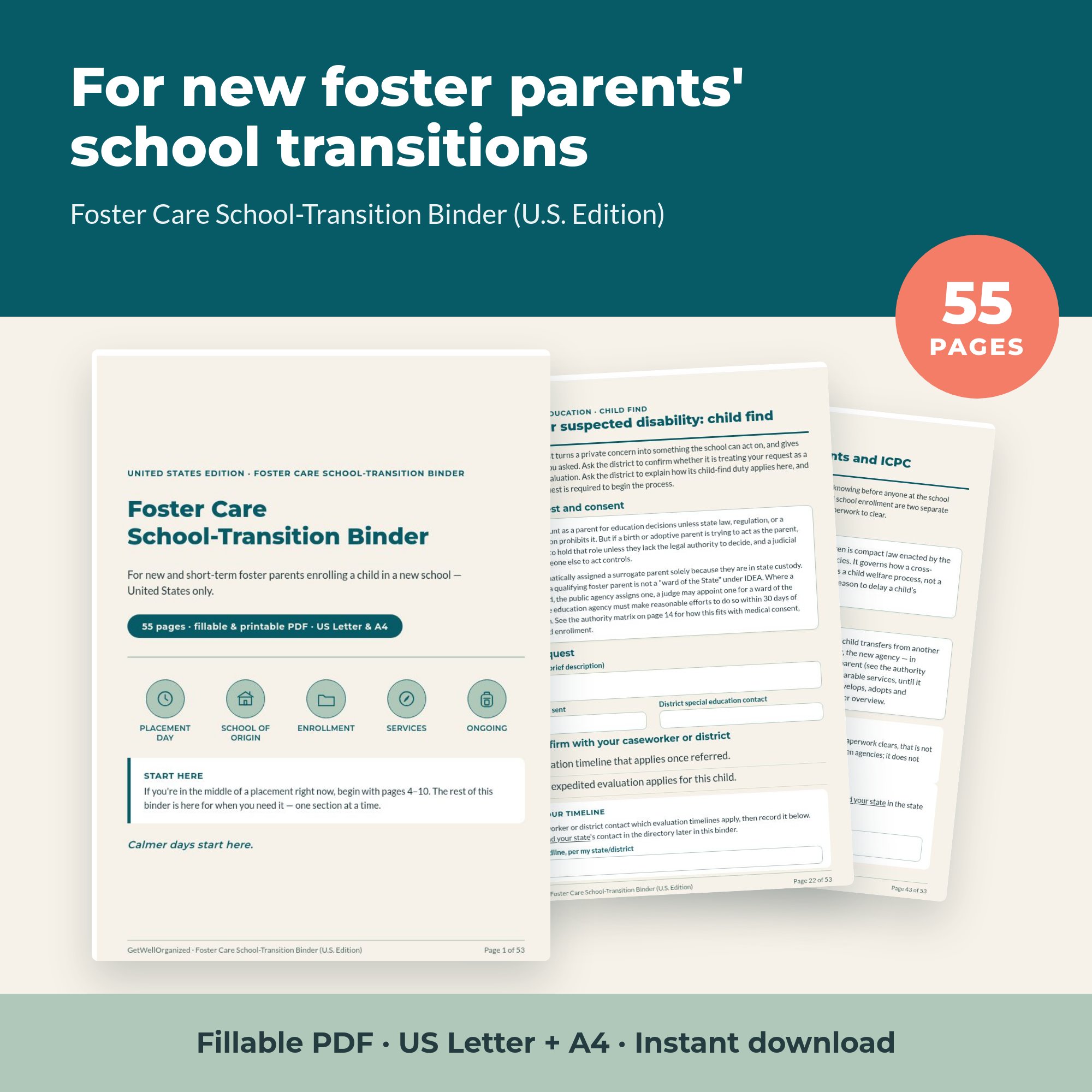 Foster Care School-Transition Binder (U.S. Edition)